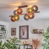 Koyoto Plafondlamp, Kogellampje Goud, Zwart, 8-lichts