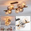 Koyoto Plafondlamp, Kogellampje Goud, Zwart, 8-lichts