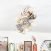 Koyoto Plafondlamp, Kogellampje Goud, Zwart, 8-lichts