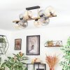 Koyoto Plafondlamp, Kogellampje Goud, Zwart, 8-lichts