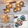 Koyoto Plafondlamp, Kogellampje Goud, Zwart, 8-lichts