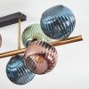 Koyoto Plafondlamp, Kogellampje Goud, Zwart, 8-lichts