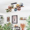 Koyoto Plafondlamp, Kogellampje Goud, Zwart, 8-lichts