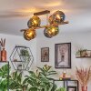 Koyoto Plafondlamp, Kogellampje Goud, Zwart, 8-lichts