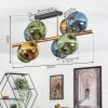 Koyoto Plafondlamp, Kogellampje Goud, Zwart, 8-lichts