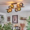 Koyoto Plafondlamp, Kogellampje Goud, Zwart, 8-lichts