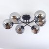 Gastor Plafondlamp, Kogellampje Rookkleurig, 6-lichts