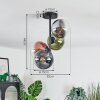 Gastor Plafondlamp, Kogellampje 32 cm Blauw, Chroom, Groen, Duidelijk, Koperkleurig, Rookkleurig, 4-lichts
