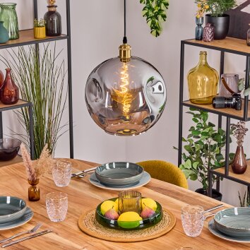 Ripoll Hanglamp, Kogellampje, Hanglamp Goud, 1-licht