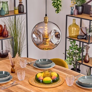 Ripoll Hanglamp, Kogellampje, Hanglamp Goud, 1-licht