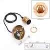 Ripoll Hanglamp, Kogellampje, Hanglamp Goud, 1-licht