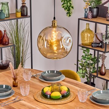 Ripoll Hanglamp, Kogellampje, Hanglamp Goud, 1-licht Ripoll Hanglamp, Kogellampje, Hanglamp Goud, 1-licht
