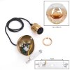 Ripoll Hanglamp, Kogellampje, Hanglamp Goud, 1-licht