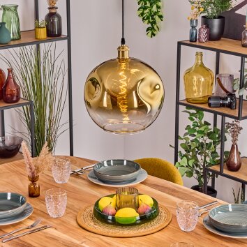 Ripoll Hanglamp, Kogellampje, Hanglamp Goud, 1-licht