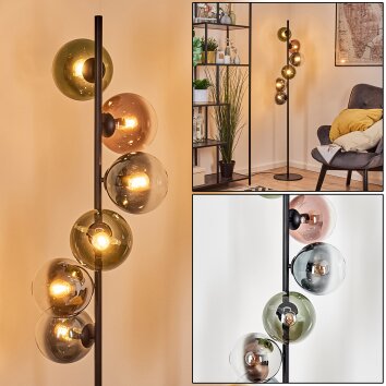 Gastor Kogellampje, Staande lamp 34 cm Blauw, Chroom, Groen, Duidelijk, Koperkleurig, Rookkleurig, 6-lichts