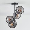 Koyoto Plafondlamp, Kogellampje 31 cm Rookkleurig, 4-lichts