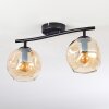 Ripoll Plafondlamp, Kogellampje Amber, 2-lichts