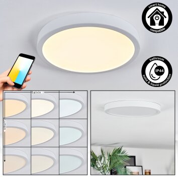Finsrud Plafondlamp, Paneel LED Wit, 1-licht
