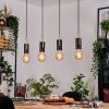 Veria Hanglamp, Hanglamp Messing, Zwart, 4-lichts
