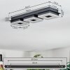 Walon Plafondlamp LED Zwart, 1-licht