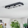 Walon Plafondlamp LED Zwart, 1-licht