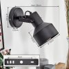 Tylar Wandlamp, Muurspot Zwart, 1-licht