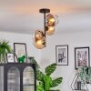 Koyoto Plafondlamp, Kogellampje 31 cm Amber, Duidelijk, Rookkleurig, 4-lichts