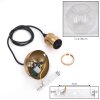 Koyoto Hanglamp, Kogellampje, Hanglamp Goud, 1-licht Koyoto Hanglamp, Kogellampje, Hanglamp Goud, 1-licht