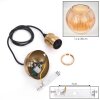 Koyoto Hanglamp, Kogellampje, Hanglamp Goud, 1-licht Koyoto Hanglamp, Kogellampje, Hanglamp Goud, 1-licht