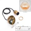 Koyoto Hanglamp, Kogellampje, Hanglamp Goud, 1-licht