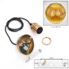 Koyoto Hanglamp, Kogellampje, Hanglamp Goud, 1-licht