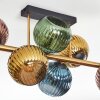 Koyoto Plafondlamp, Kogellampje Goud, Zwart, 8-lichts