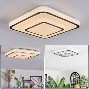 Borin Plafondlamp LED Grijs, Wit, 1-licht