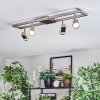 Danil Plafondlamp, Plafondspot LED Nikkel mat, 4-lichts