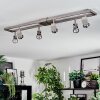 Danil Plafondlamp, Plafondspot LED Nikkel mat, 6-lichts