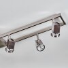 Danil Plafondlamp, Plafondspot LED Nikkel mat, 6-lichts