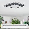 Finsrud Plafondlamp, Paneel LED Zwart, 1-licht