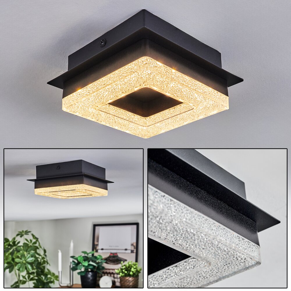 Walon Plafondlamp LED Zwart, 1-licht main product photo
