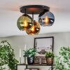 Koyoto Plafondlamp, Kogellampje 30 cm Blauw, Goud, Groen, 3-lichts