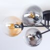 Gastor Plafondlamp, Kogellampje Amber, Duidelijk, Rookkleurig, 6-lichts