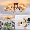 Gastor Plafondlamp, Kogellampje Amber, Duidelijk, 6-lichts