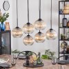 Koyoto Hanglamp, Kogellampje, Hanglamp Amber, Duidelijk, 6-lichts