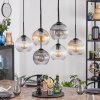 Koyoto Hanglamp, Kogellampje, Hanglamp Amber, Duidelijk, Rookkleurig, 6-lichts