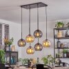 Koyoto Hanglamp, Kogellampje, Hanglamp Amber, Rookkleurig, 6-lichts