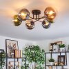 Gastor Plafondlamp, Kogellampje 62 cm Blauw, Chroom, Groen, Duidelijk, Koperkleurig, Rookkleurig, 6-lichts