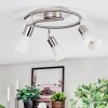 Mirlo Plafondlamp, Plafondspot Chroom, Nikkel mat, 3-lichts