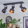 Tylar Plafondlamp, Plafondspot Zwart, 3-lichts