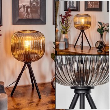 Trion Tafellamp Zwart, 1-licht