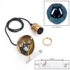 Ripoll Hanglamp, Kogellampje, Hanglamp Goud, 1-licht