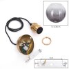 Koyoto Hanglamp, Kogellampje, Hanglamp Goud, 1-licht